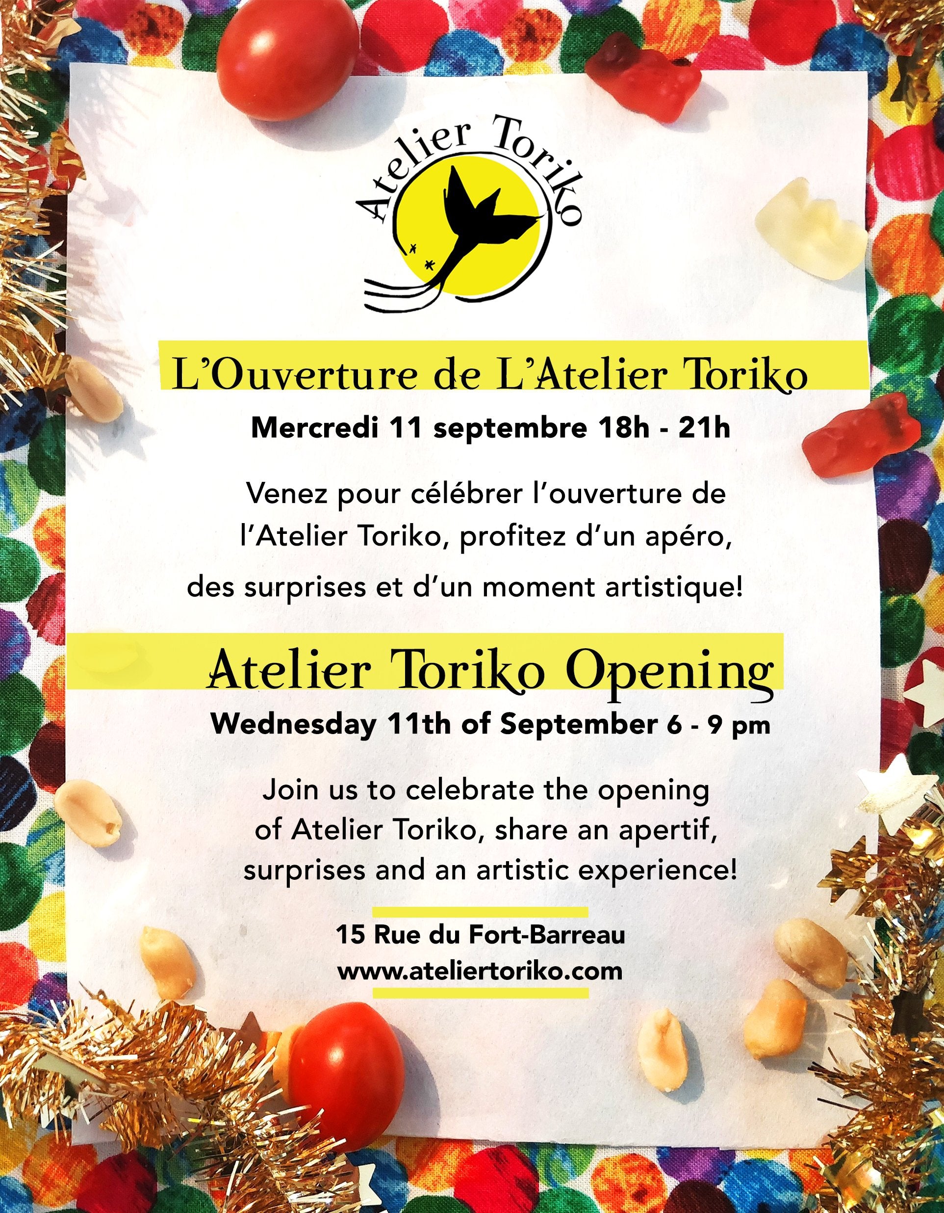 Atelier Toriko Opening - L'Ouverture de L'Atelier Toriko-Atelier Toriko